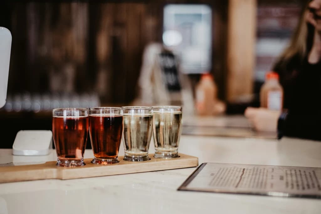 a flight of ciders