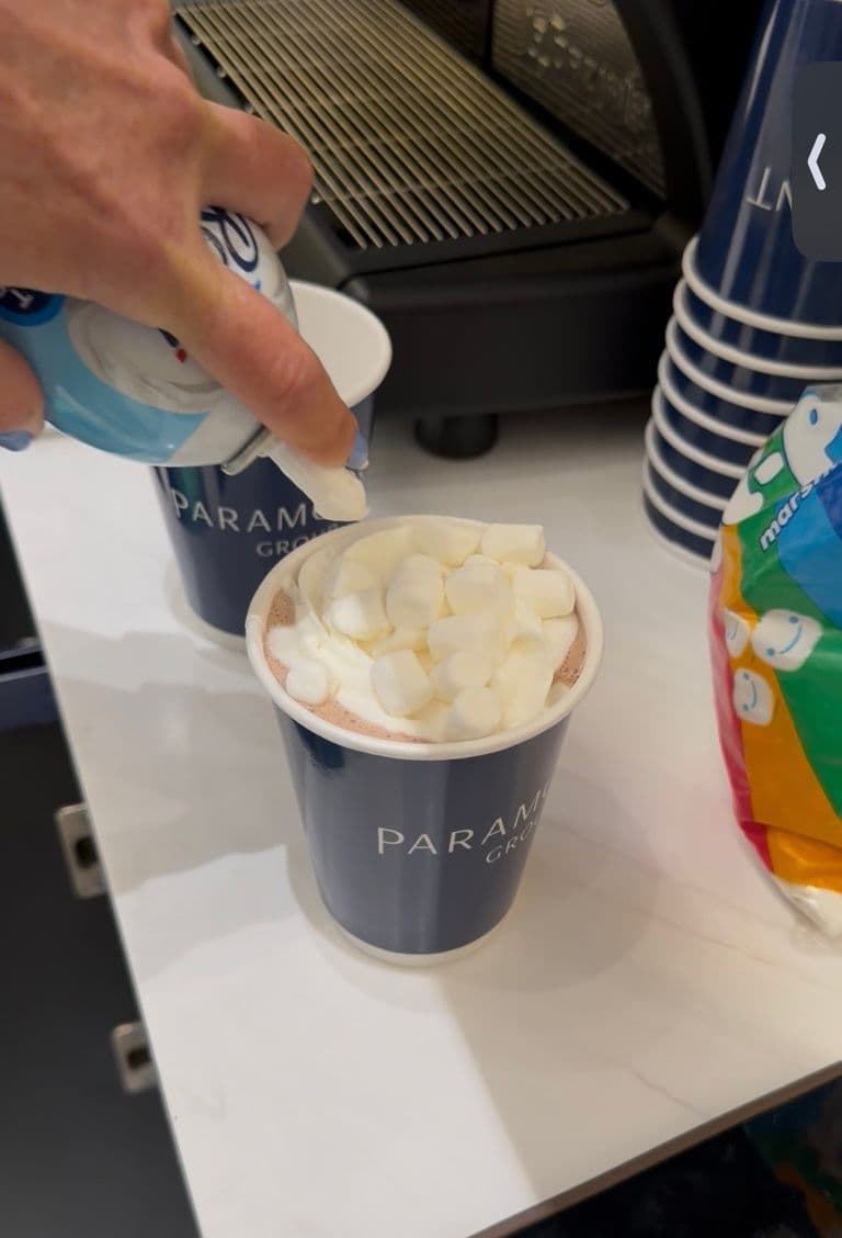 An image of a hot chocolate with marshmallows