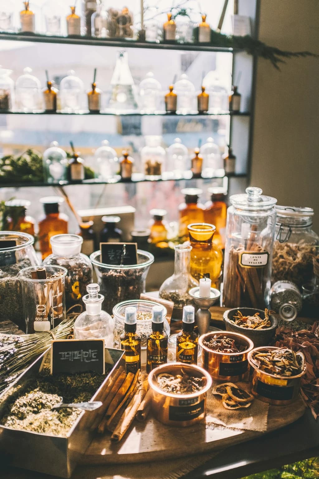 a table with different ingredients on it