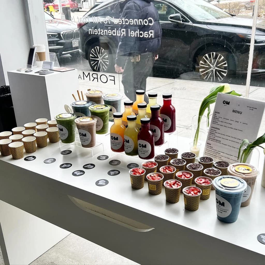different ingredients for a smoothie on a table