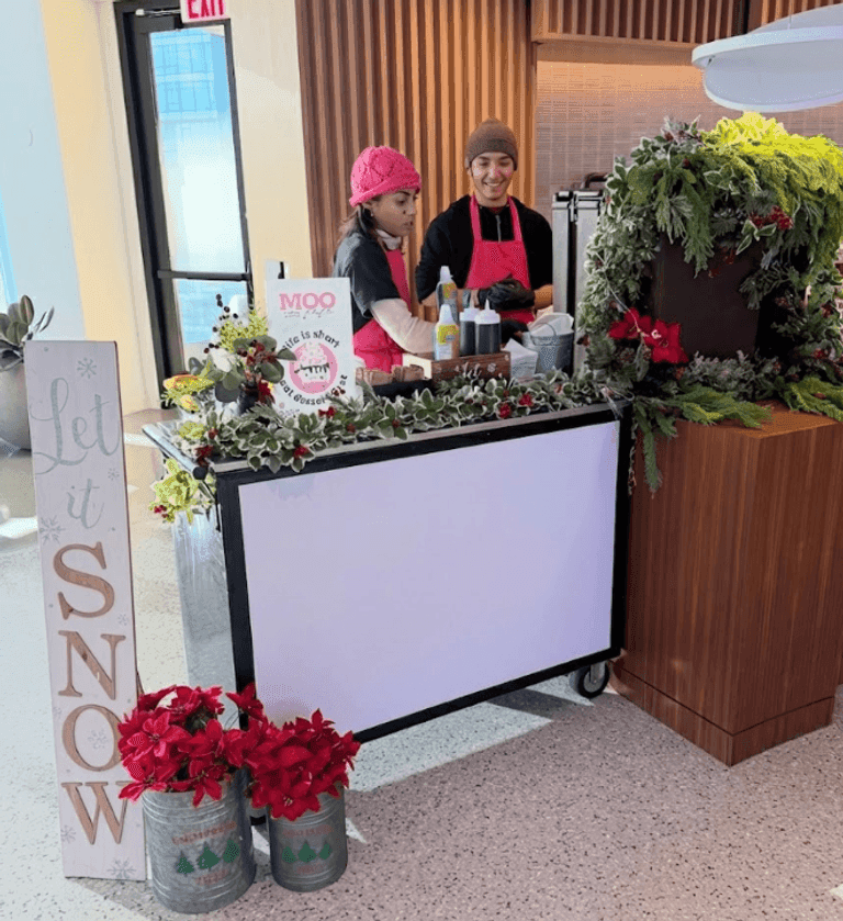 A photo of a hot chocolate cart